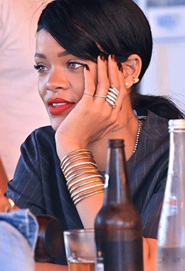 Rihanna's Favourite Stackable Rings and Bracelets