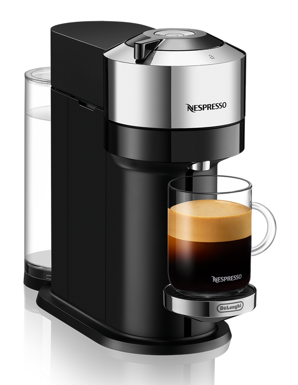 Nespresso Vertuo Next Deluxe Espresso Machine by DeLonghi - Chrome - Whole Love