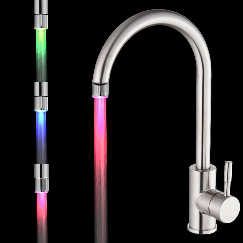 Colorful Led Water Faucet Lights Colorful Changing Glow Shower