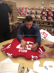 Nick Bosa signing custom jersey