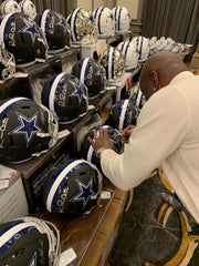 Emmitt Smith, Michael Irvin and Troy Aikman signed helmet