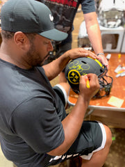 Jerome Bettis signing Eclipse Helmets
