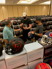JJ Watt Signing Texans Helmets