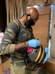 Jerry Rice Autographing Eclipse Helmets