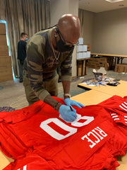 Jerry Rice Signing Custom Jerseys