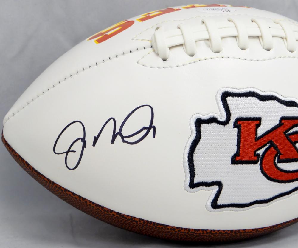 Joe Montana Kansas City Chiefs Signed Autograph Embroidered Logo Football Montana GTSM Certified