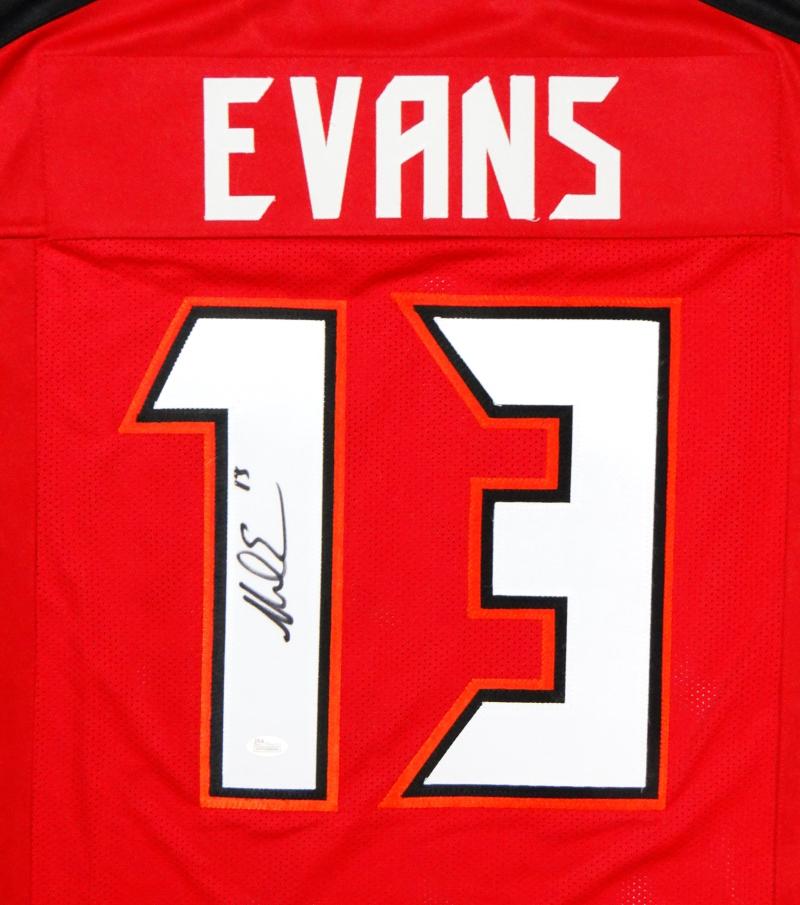Mike Evans Autographed Red Pro Style Jersey- JSA Witnessed