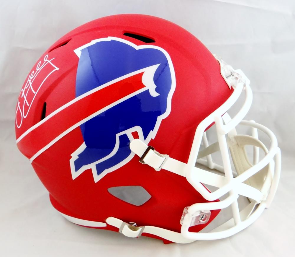 Jim Kelly Autographed Buffalo Bills F/S AMP Speed Helmet- JSA W