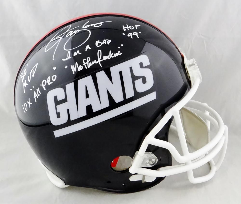 Lawrence Taylor Signed NY Giants 81-99 TB F/S ProLine Helmet w/4 Insc - JSA  W Auth *White