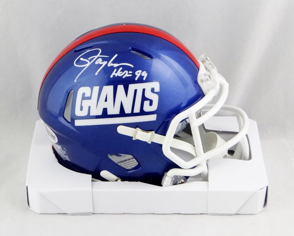 Lawrence Taylor Autographed NY Giants Color Rush Speed Mini Helmet w/H –  The Jersey Source