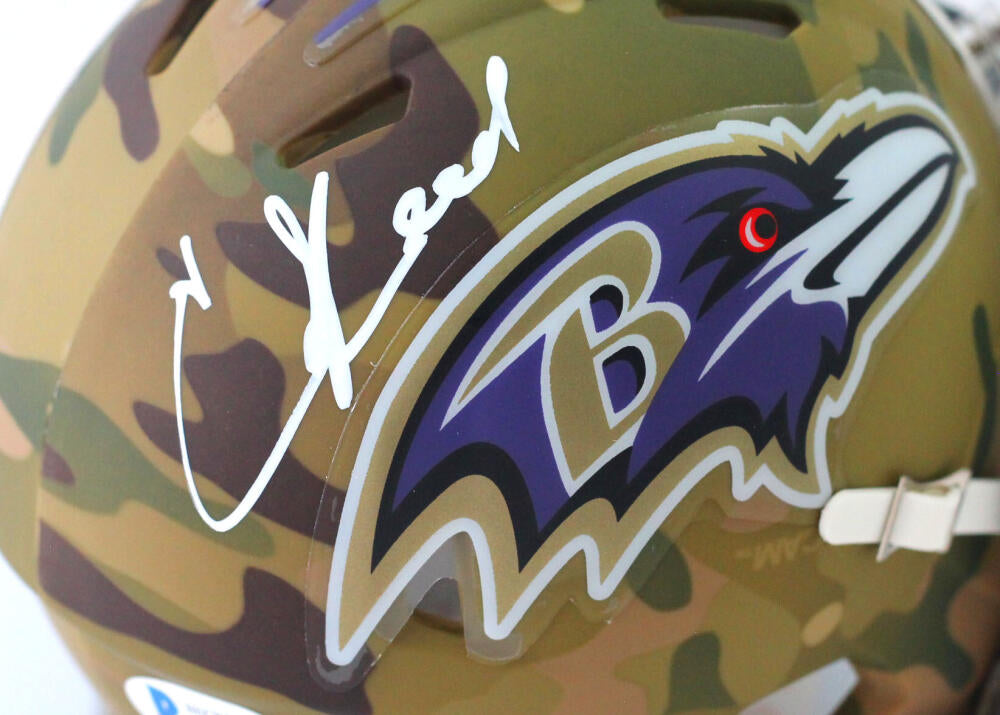 ed reed signed mini helmet