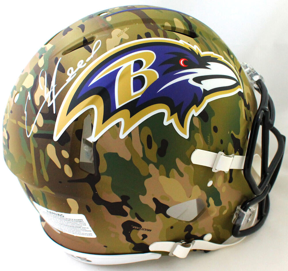 ed reed autographed helmet