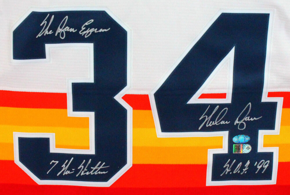 Nolan Ryan Autographed Houston Astros Nike Rainbow Jersey w/ 3 Insc - – The  Jersey Source