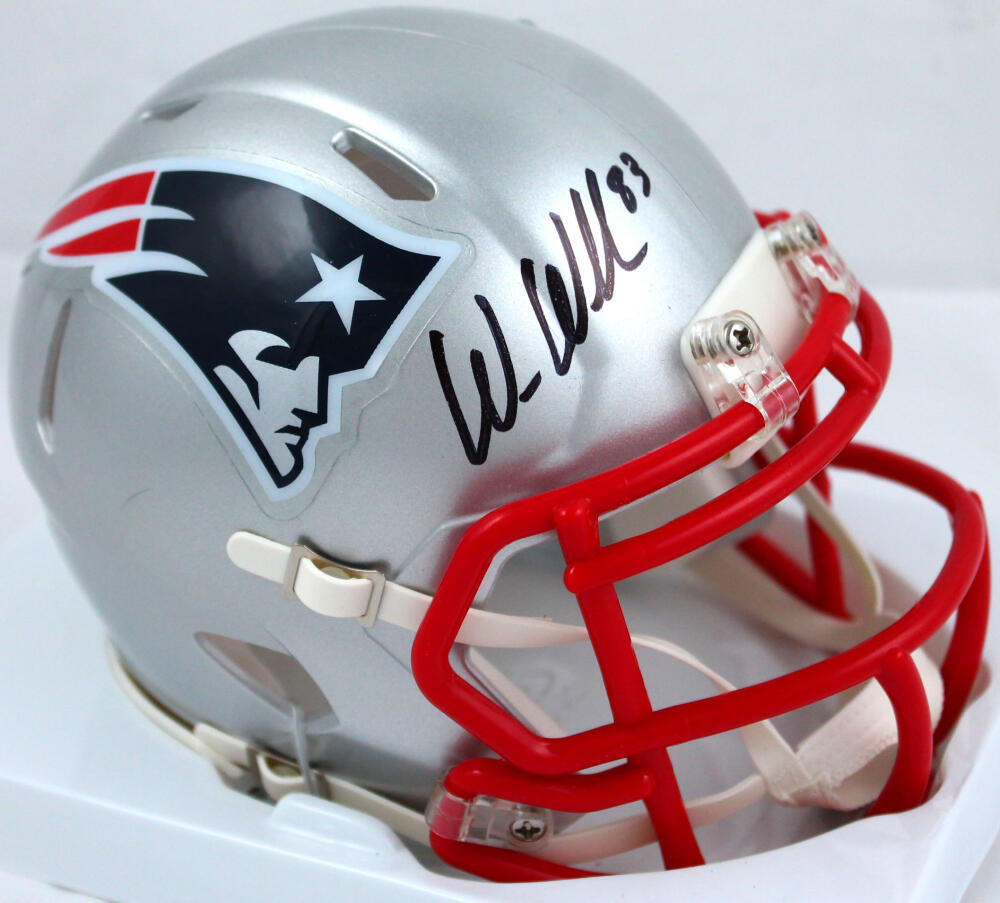 wes welker autographed helmet