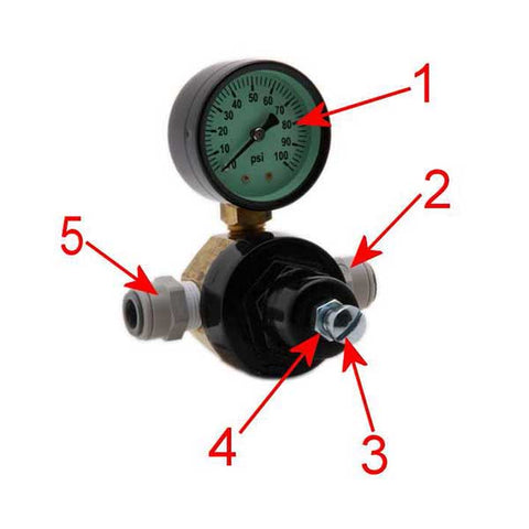 water pressure regulator with a gauge
