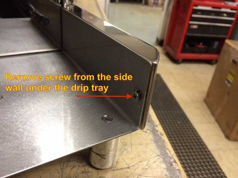 remove the lower trim for the side panel of your quick mill