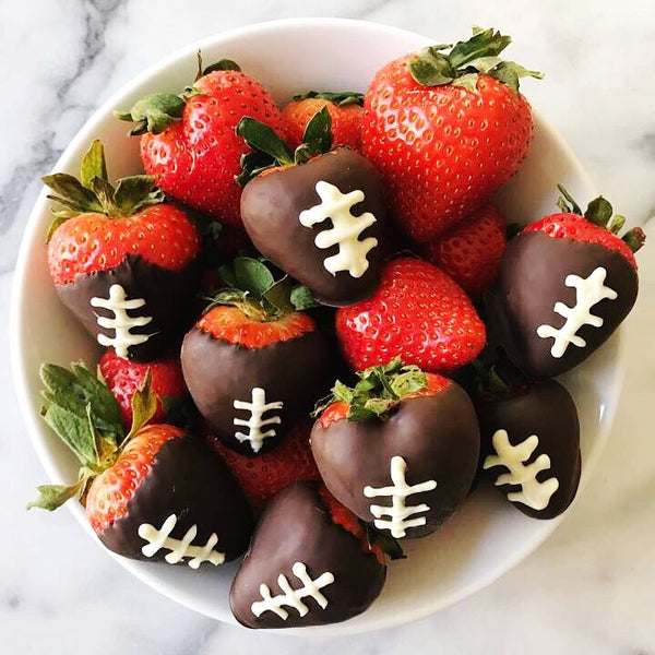 Football Chocolate Covered Strawberries