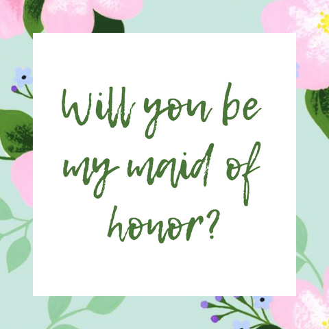 Moon and Lola Will You Be My Maid of Honor Printable Card