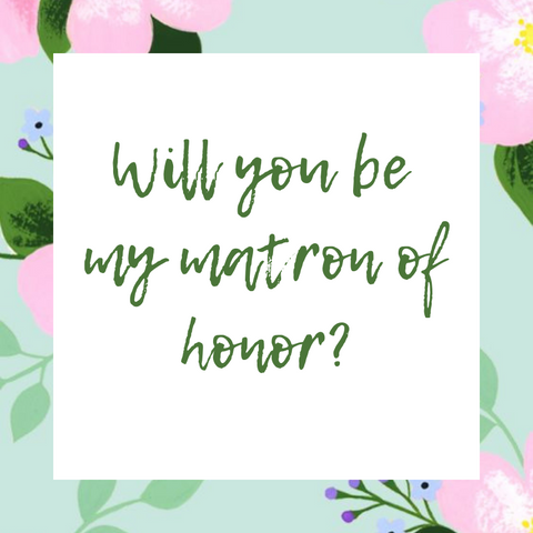 Moon and Lola Will You Be My Matron of Honor Printable Card