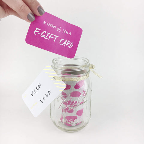 step three to make a surprise e-gift card in a mason jar