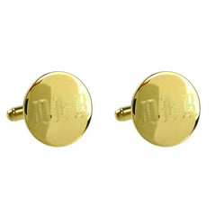 Moon and Lola - Engraved Round Cufflinks