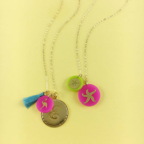 Moon and Lola Beach Themed Charm Necklaces from the Charm Bar #charm bar