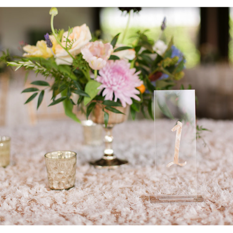 Moon and Lola - Custom Acrylic Wedding Table Numbers