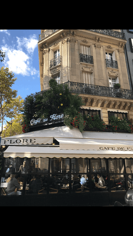 moon and lola a sidewalk cafe in paris france