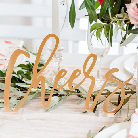Moon and Lola - "Cheers" Tabletop Sign
