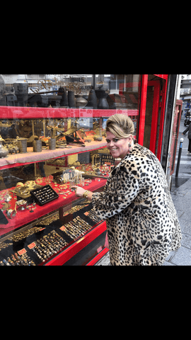 moon and lola kelly shatat with a chignon up-do in paris france