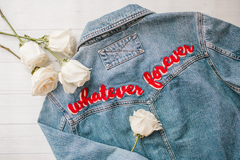 moon and lola loves lauren conrad's diy hand embroidered denim jacket how to blog post