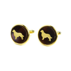 Moon and Lola Eden Round Pet Cufflinks