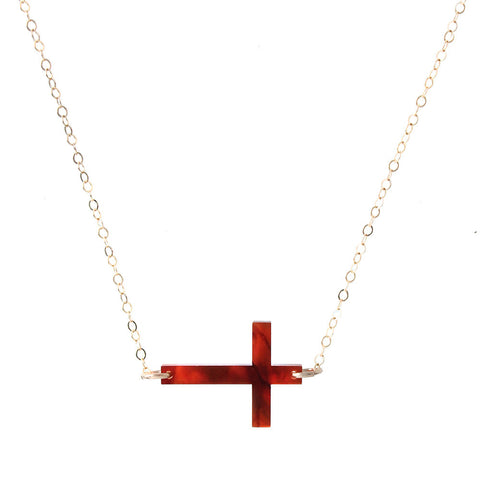 Mini Diamond Cross Necklace