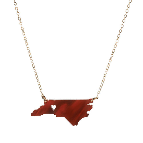 I found this at #edwardterrylandscape! - Acrylic State Heart Necklace Tortoise