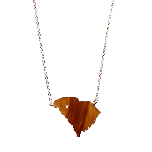 I found this at #edwardterrylandscape! - Acrylic State Star Necklace Tiger's Eye