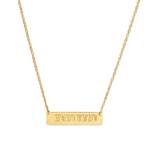 I found this at #edwardterrylandscape - Engraved Coordinates Necklace