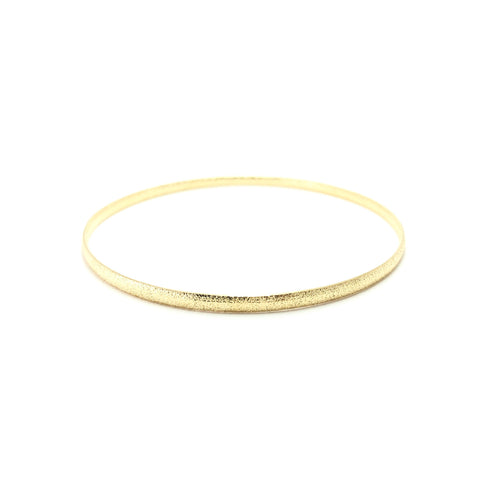 Moon and Lola - Genoa Bangle brushed gold thin bracelet