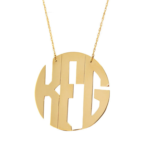 Cheshire Handcut Monogram Necklace