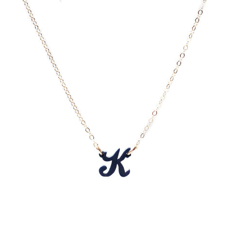 Metal Single Letter Necklace