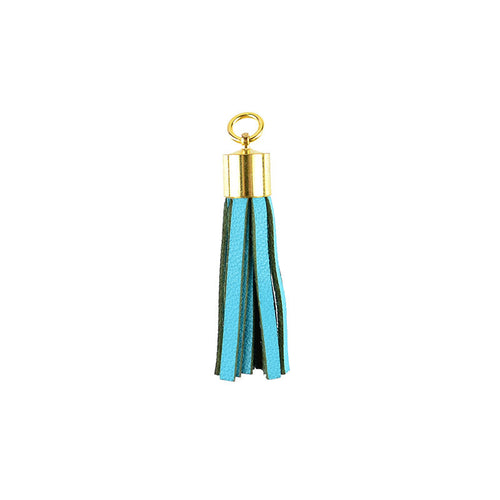 Small Leather Tassel Charm - I found this at #edwardterrylandscape