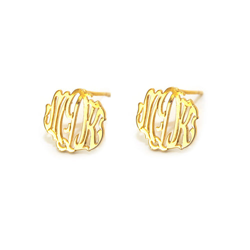 I found this at #edwardterrylandscape - Metal Post Monogram Earrings