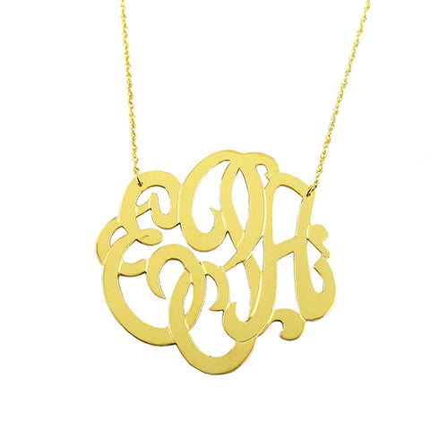 Hampton Handcut Monogram Necklace