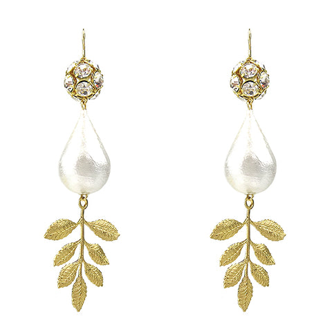 Europa Cotton Pearl Graduated Earrings