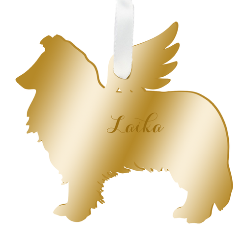 Personalized Angel Shetland Sheepdog Ornament