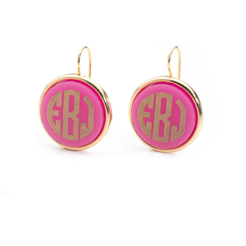 I found this at #edwardterrylandscape! - Vineyard Round Monogram Dangle Earrings