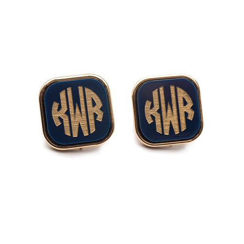 I found this at #edwardterrylandscape! - Vineyard Square Monogram Post Earrings