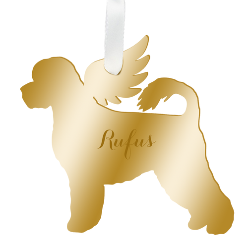 Personalized Angel Portuguese Water Dog Ornament