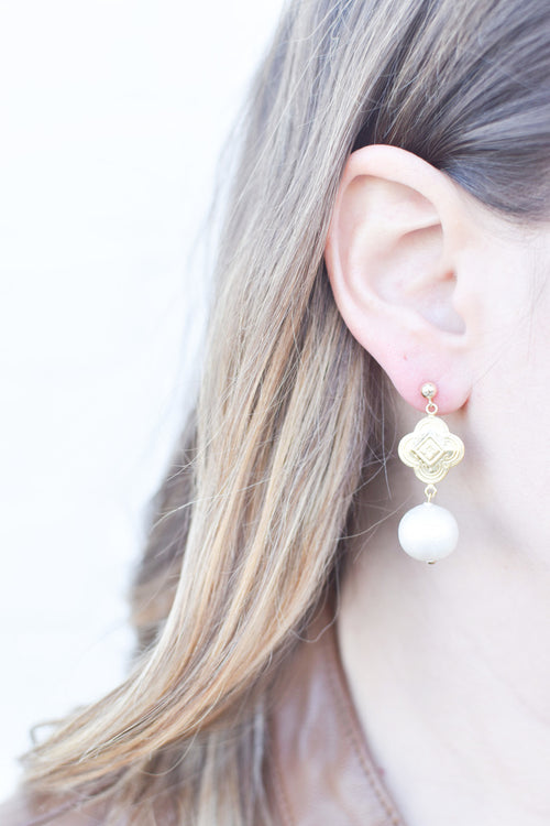 Cortona Pearl Drop Earrings