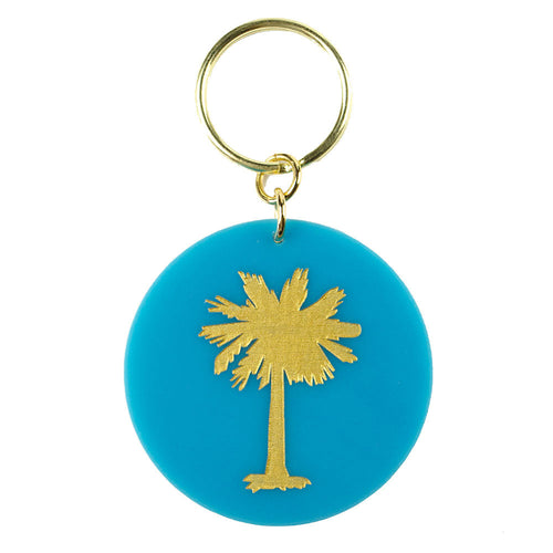 I found this at #atlasandboy! - Eden Key Chain Turquoise Palm Tree