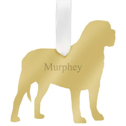 I found this at #edwardterrylandscape! - Personalized Mastiff Ornament Mirrored Gold